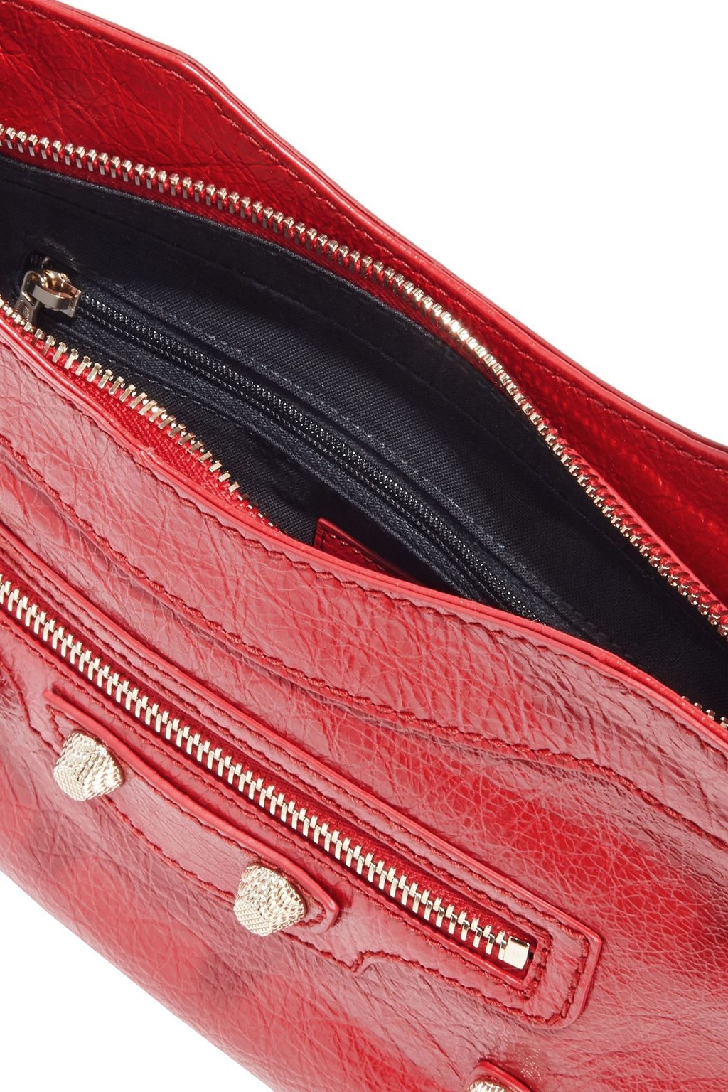 BALENCIAGA Giant 12 Hip textured-leather shoulder bag