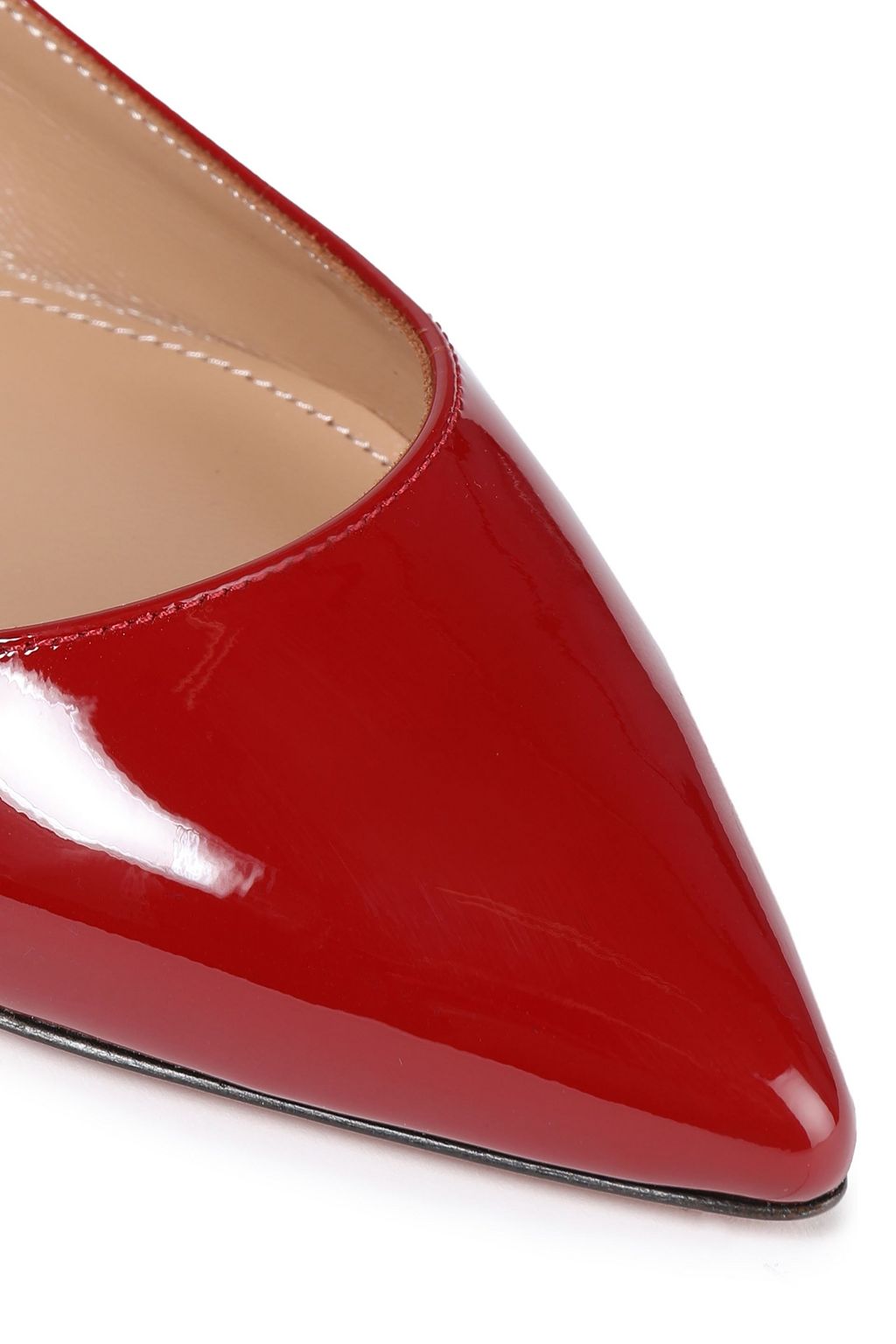 AQUAZZURA Forever Marilyn cutout patent-leather point-toe flats