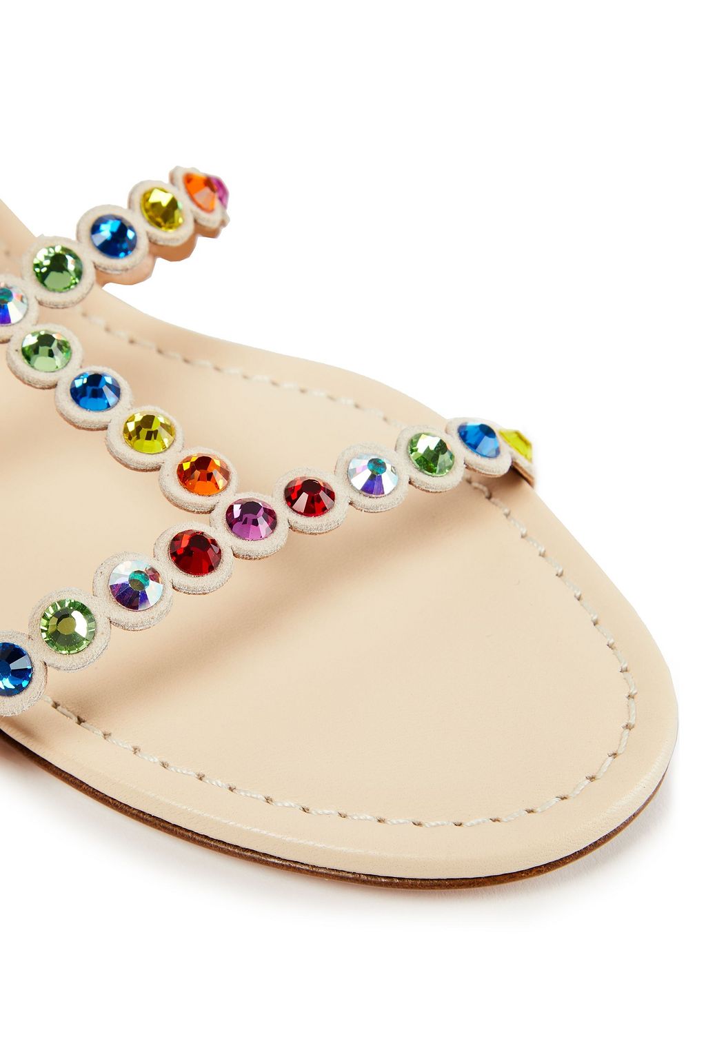 AQUAZZURA Tequila crystal-embellished suede sandals