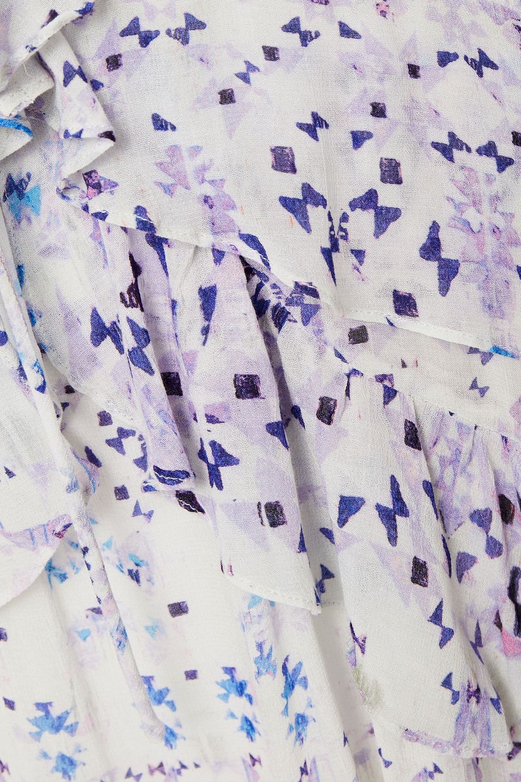 IRO Perisca gathered printed crepe mini dress