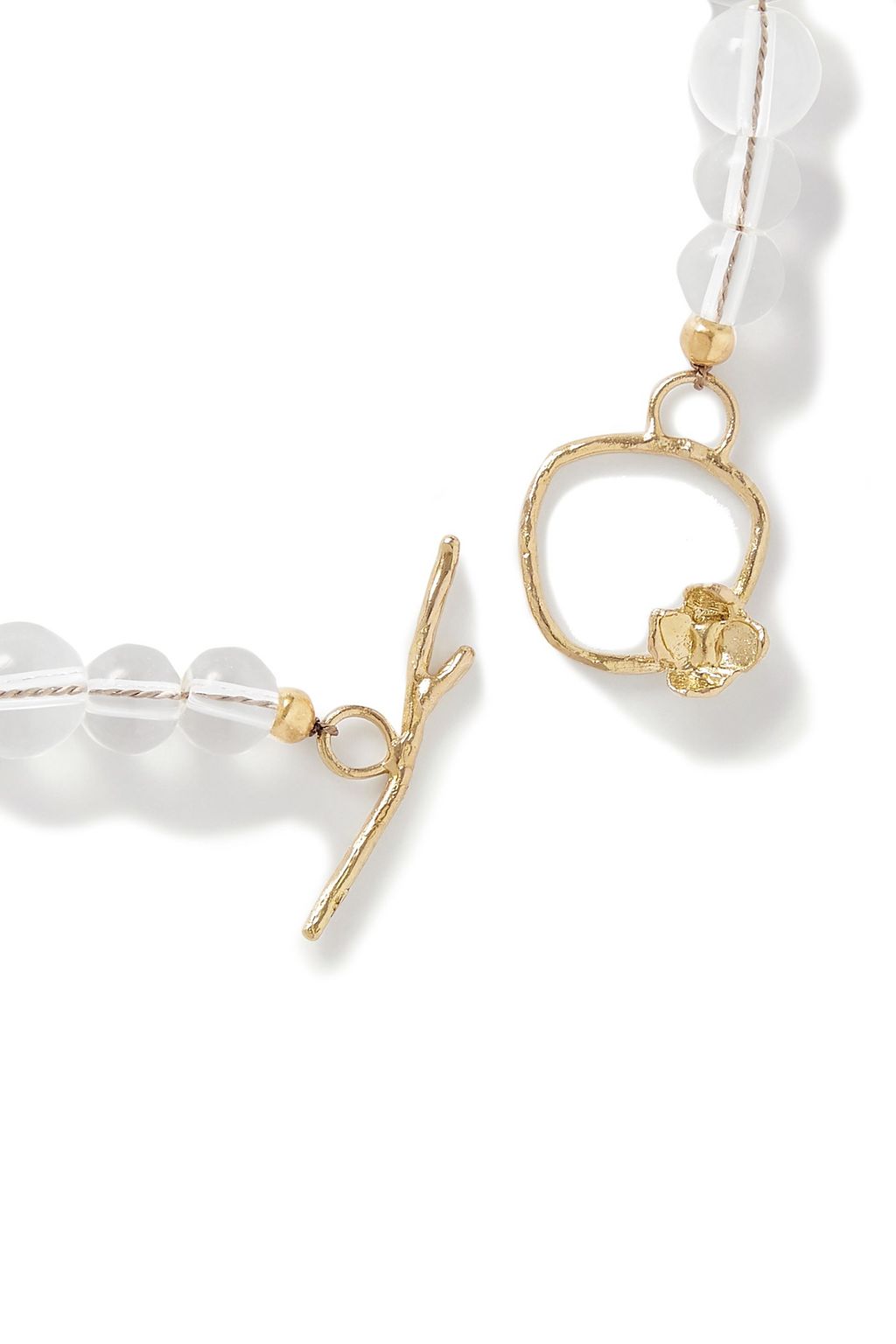 ​ANITA BERISHA Bubble gold-tone, glass and quartz necklace