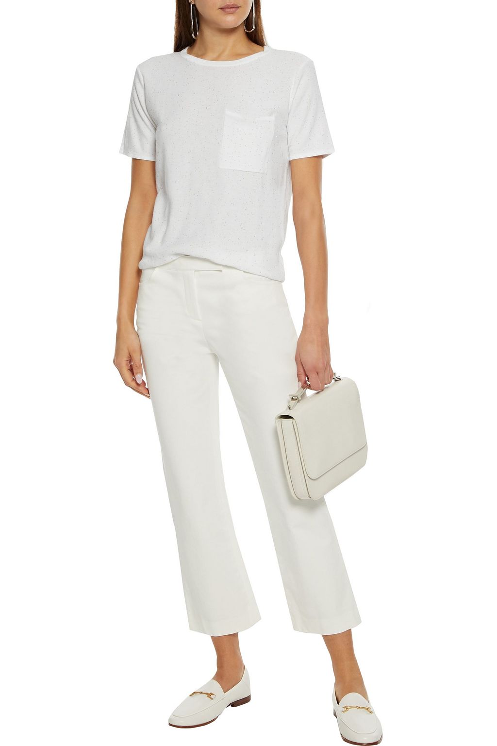 COTTON BY AUTUMN CASHMERE Sequin-embellished cotton T-shirt