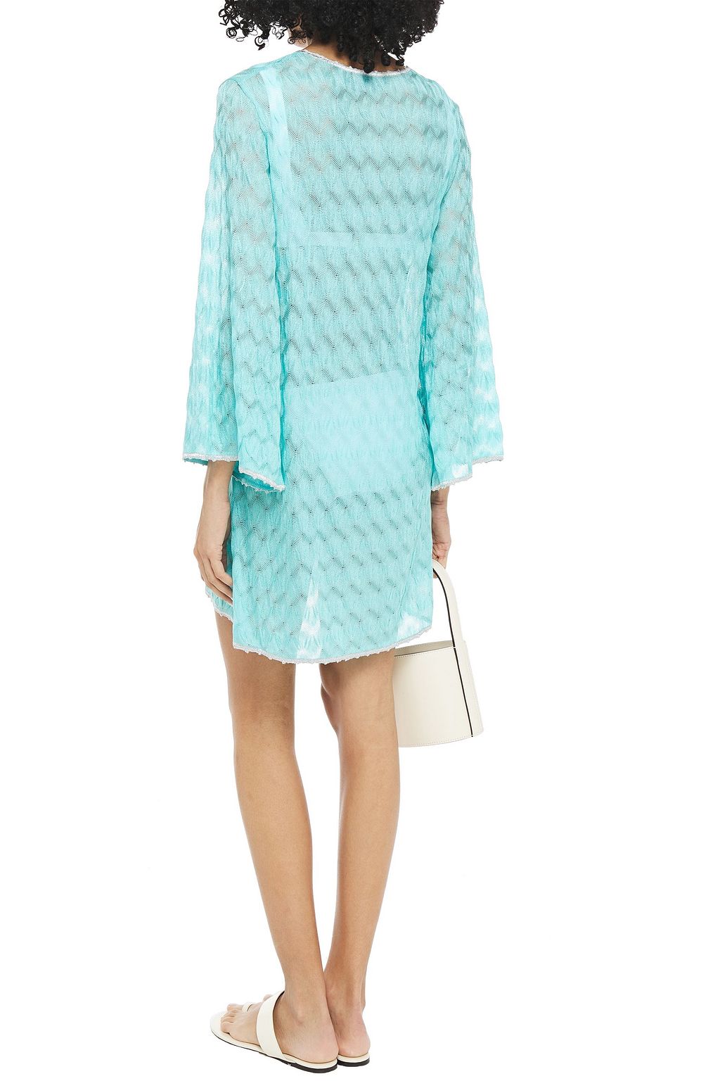 MISSONI MARE Mare lace-up crochet-knit coverup