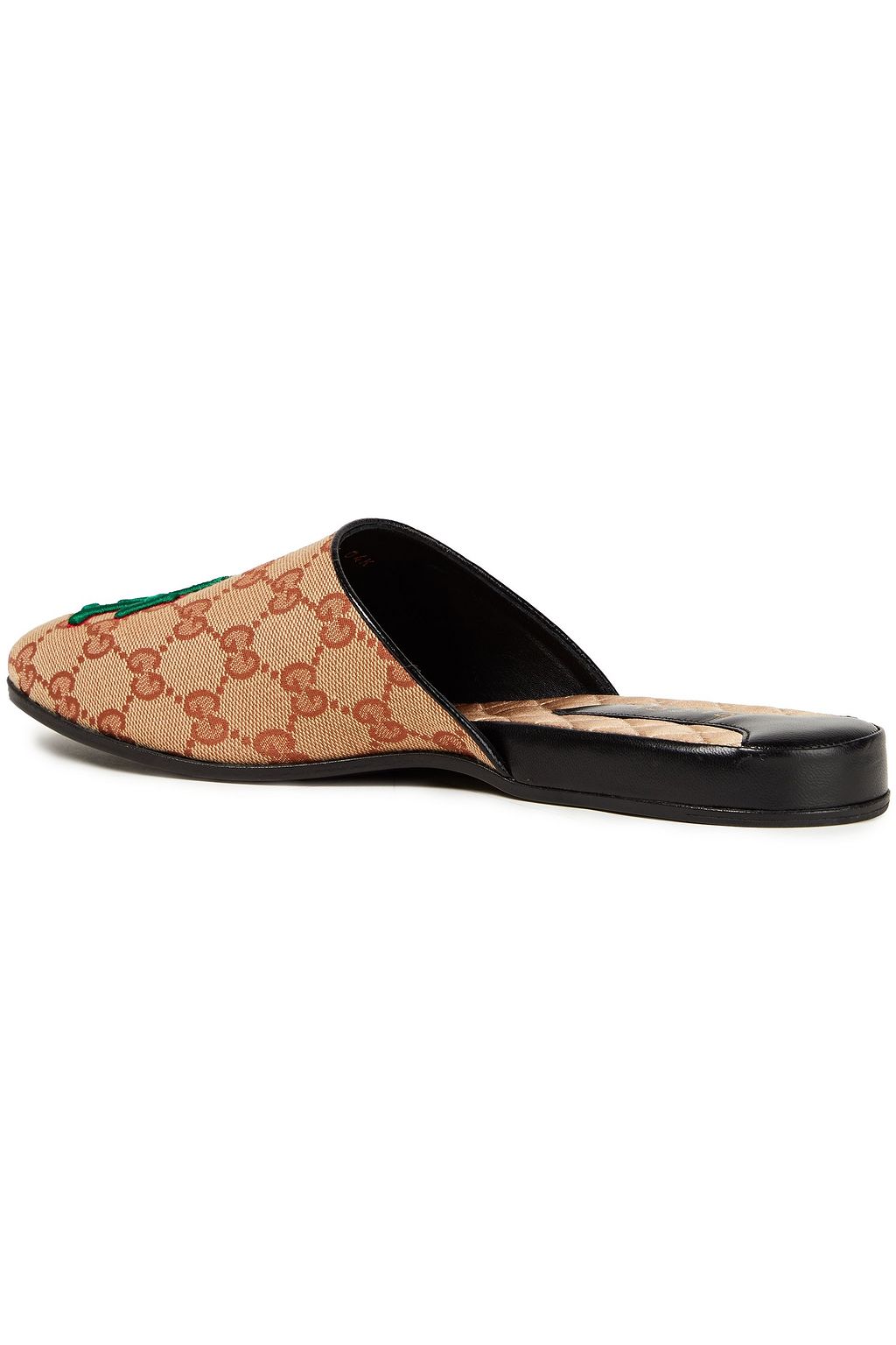 GUCCI + New York Yankees embroidered logo-jacquard slippers