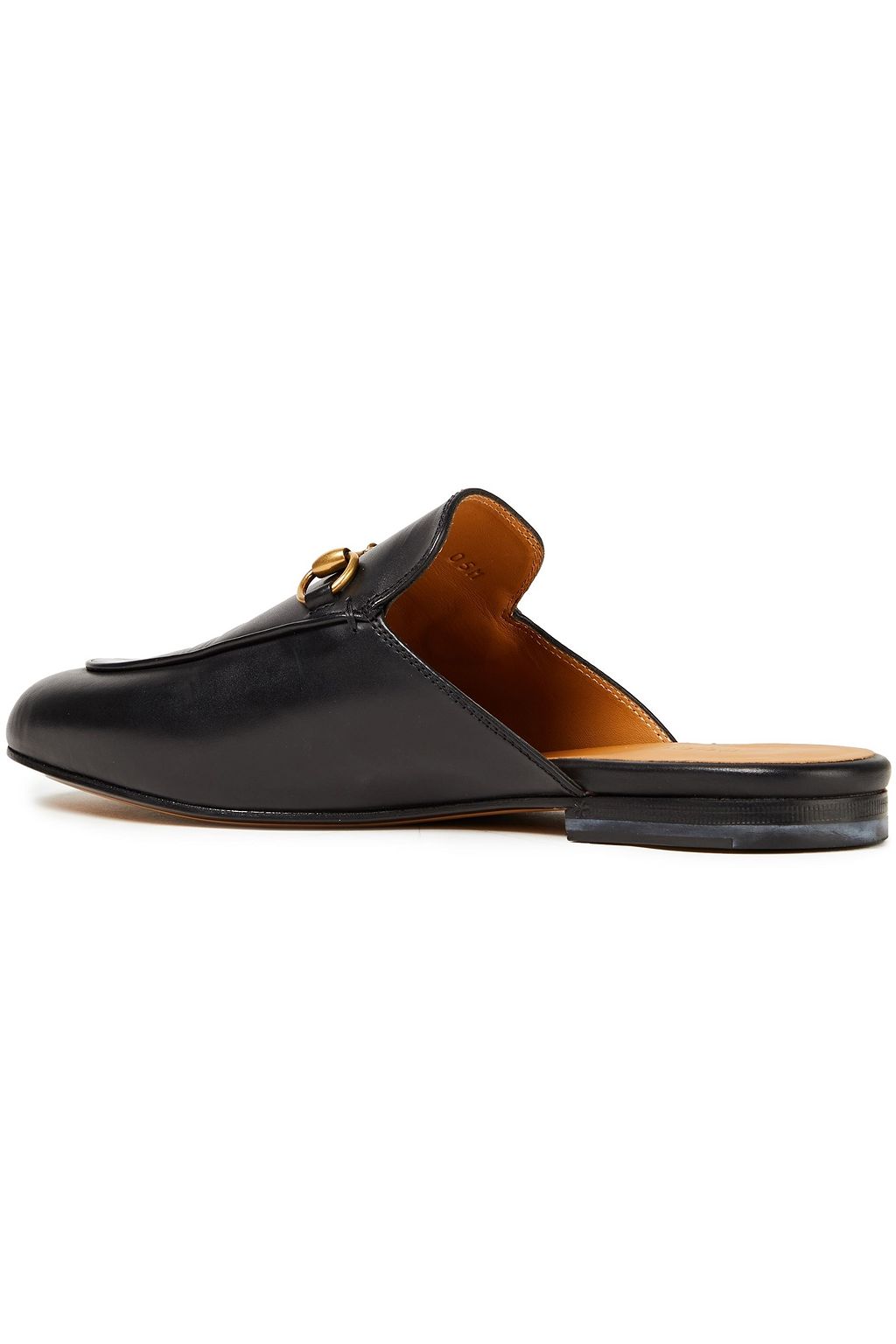 GUCCI Princetown embellished leather slippers