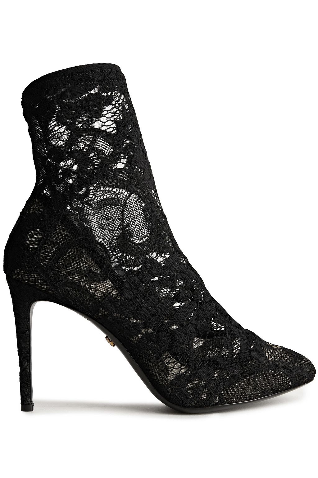 black lace sock boots