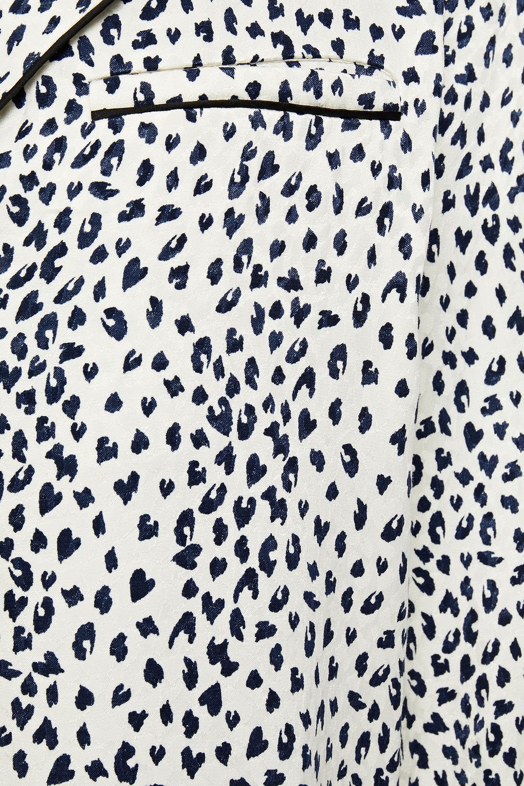 FLEUR DU MAL Leopard-print jacquard pajama top