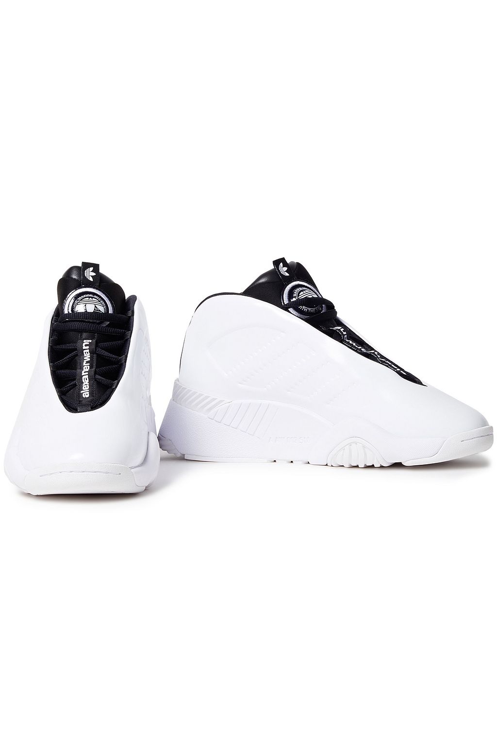 ADIDAS ORIGINALS BY ALEXANDER WANG Embossed faux leather high-top sneakers