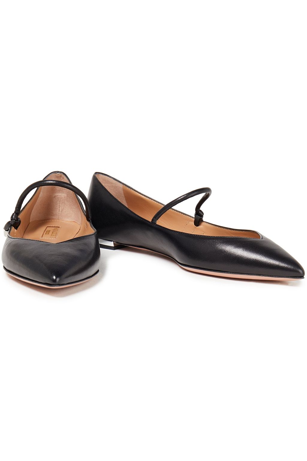 AQUAZZURA Stylist leather point-toe flats