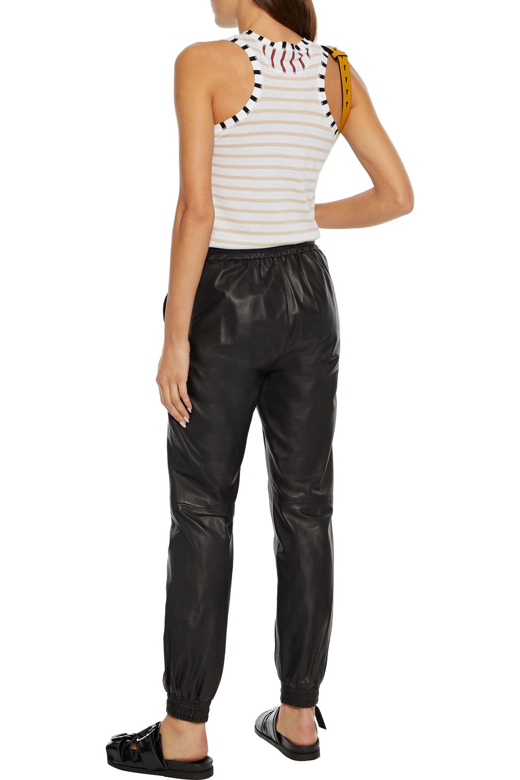 COTTON BY AUTUMN CASHMERE Striped cotton-jersey tank
