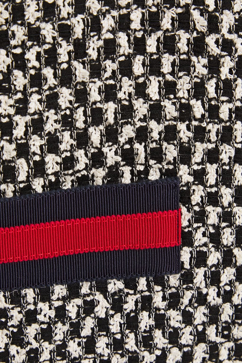 GUCCI Grosgrain-trimmed cotton-blend tweed vest