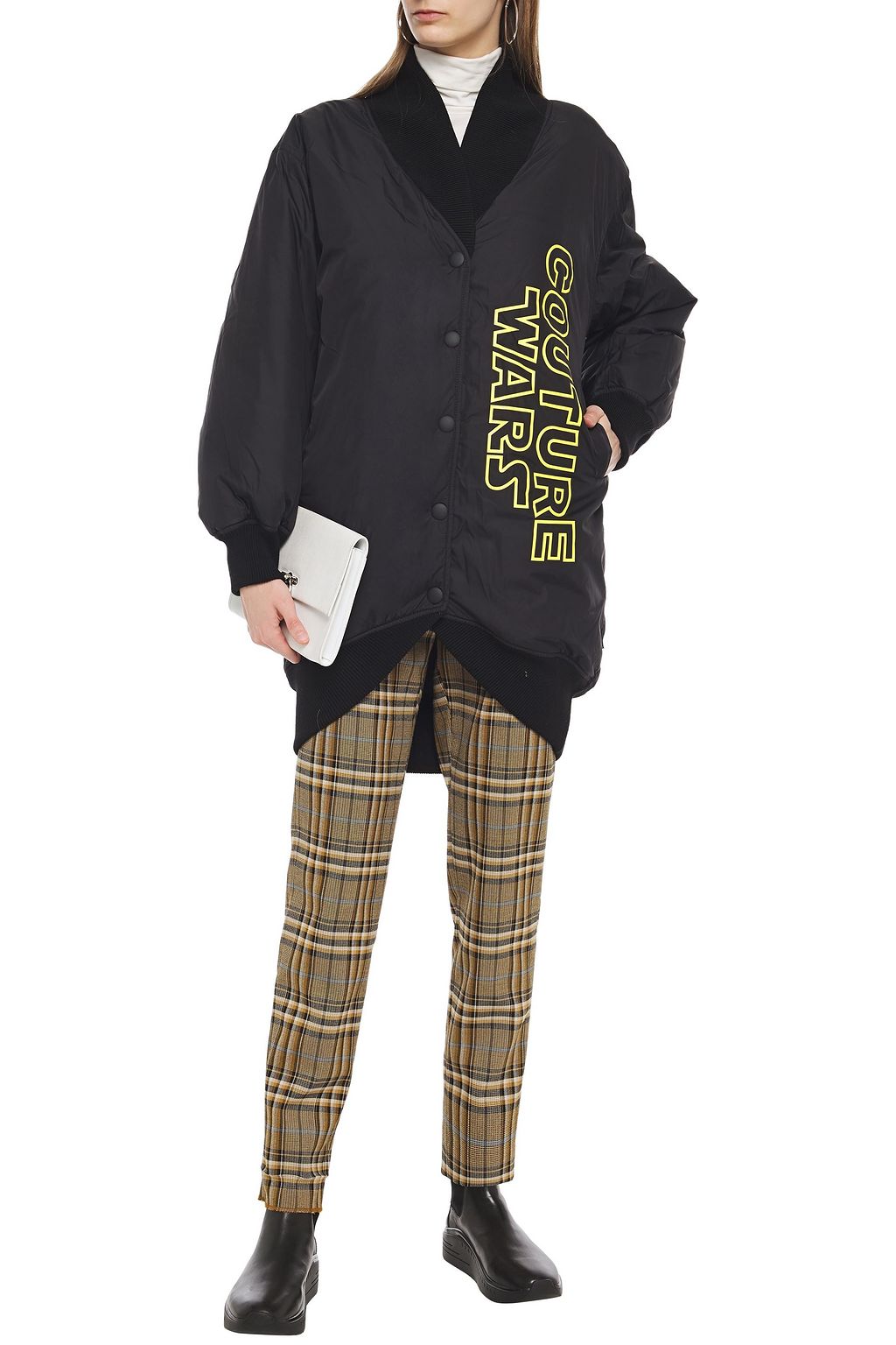 MOSCHINO Oversized printed shell bomber jacket