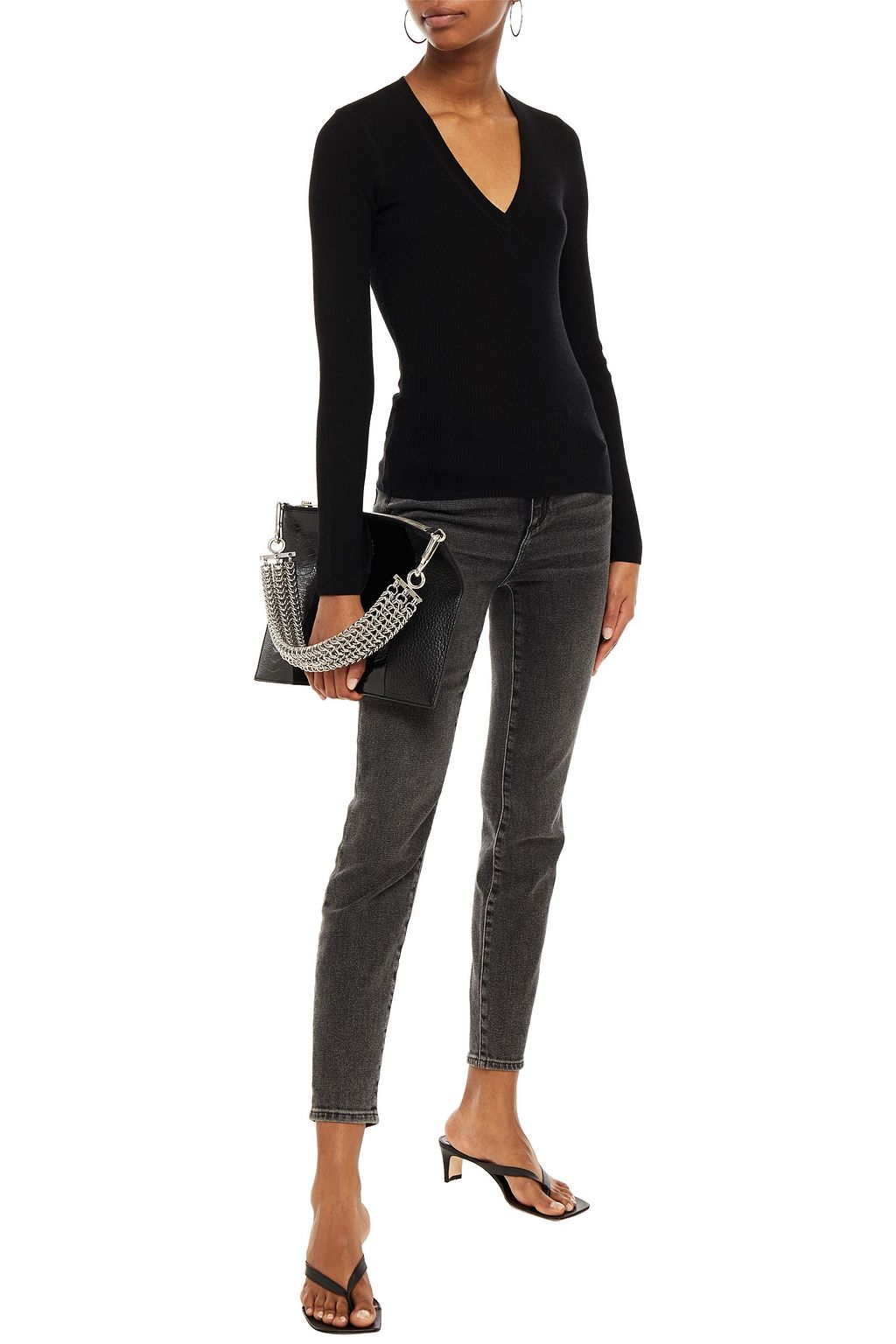 ALEXANDERWANG.T Ribbed merino wool sweater