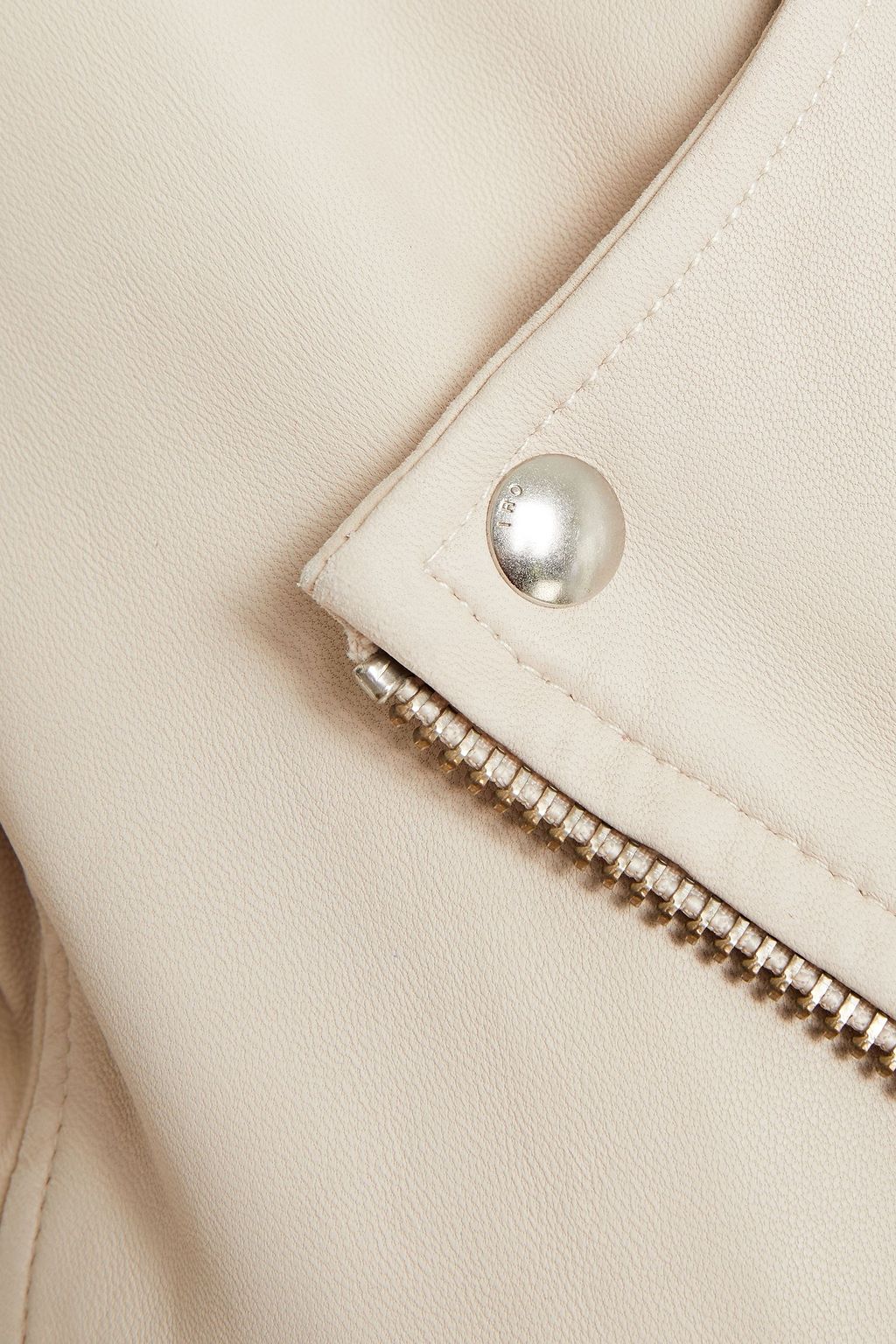 IRO Ashville cropped washed-leather biker jacket