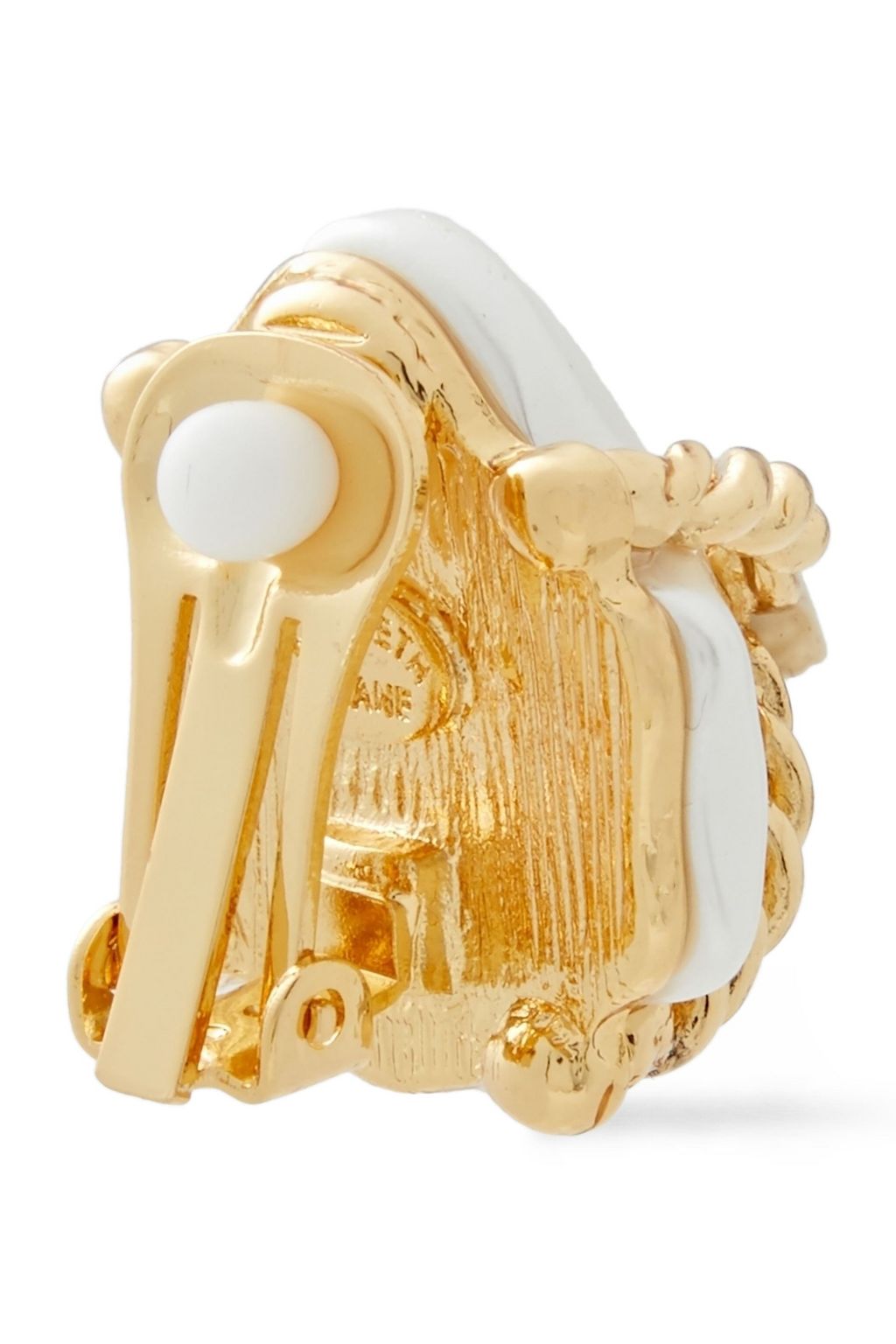 KENNETH JAY LANE Gold-tone faux pearl clip earrings