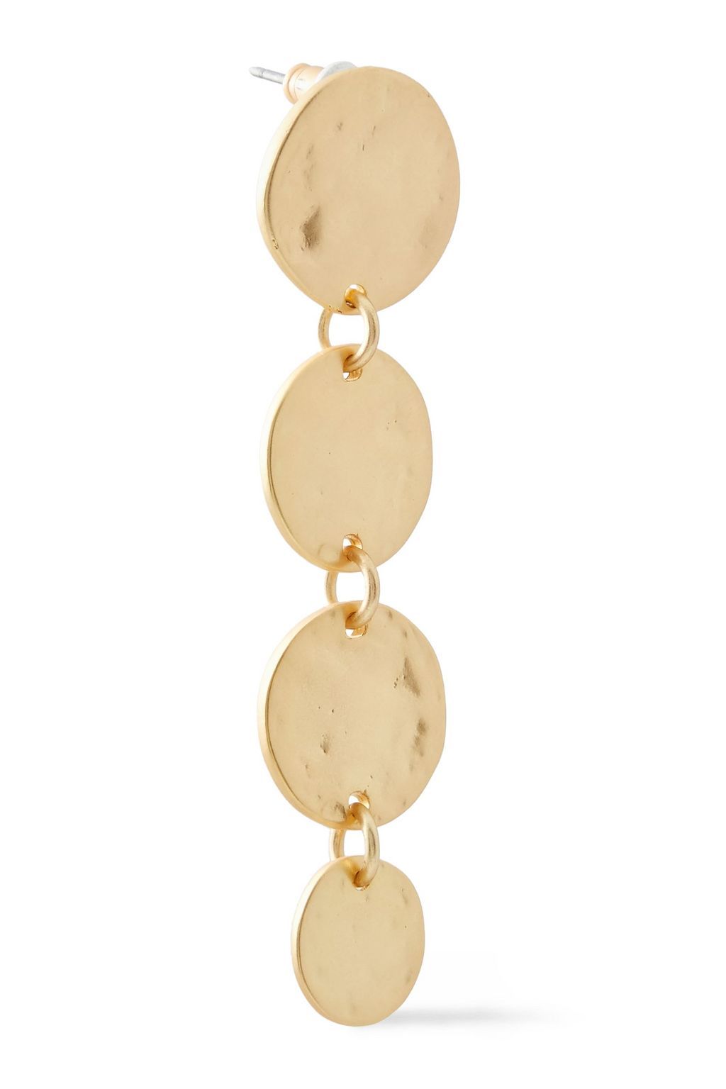 KENNETH JAY LANE Hammered gold-tone earrings