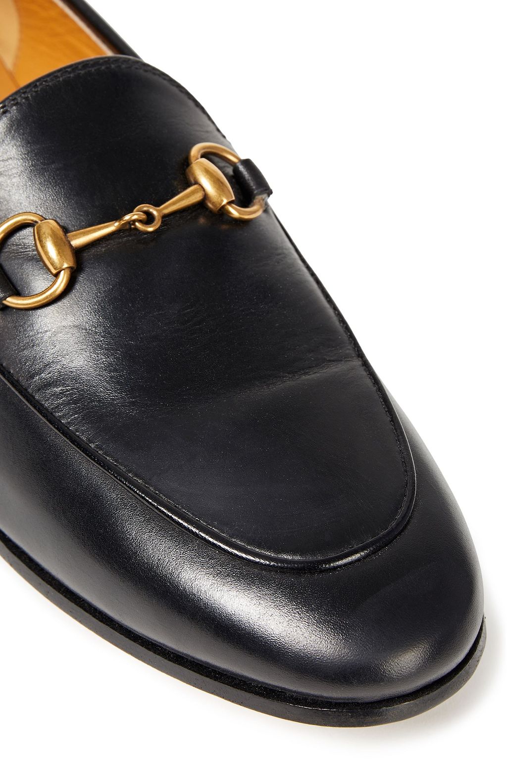 GUCCI حذاء مسطح «جوردان» من الجلد المزيّن