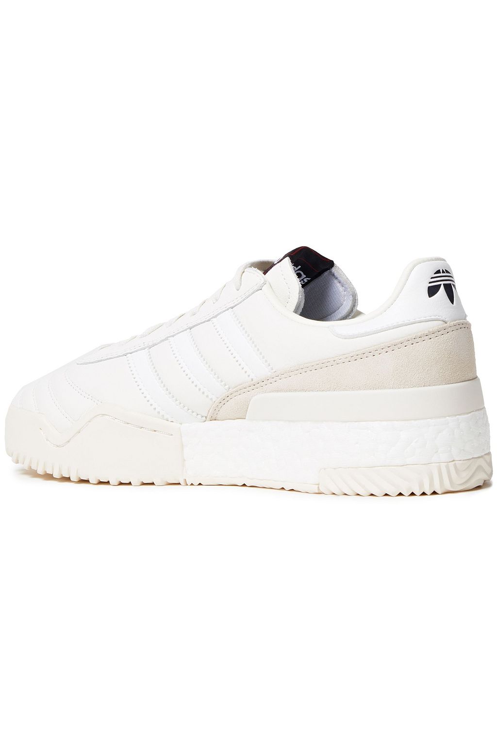ADIDAS ORIGINALS BY ALEXANDER WANG BBall suede-trimmed quilted textured-leather sneakers