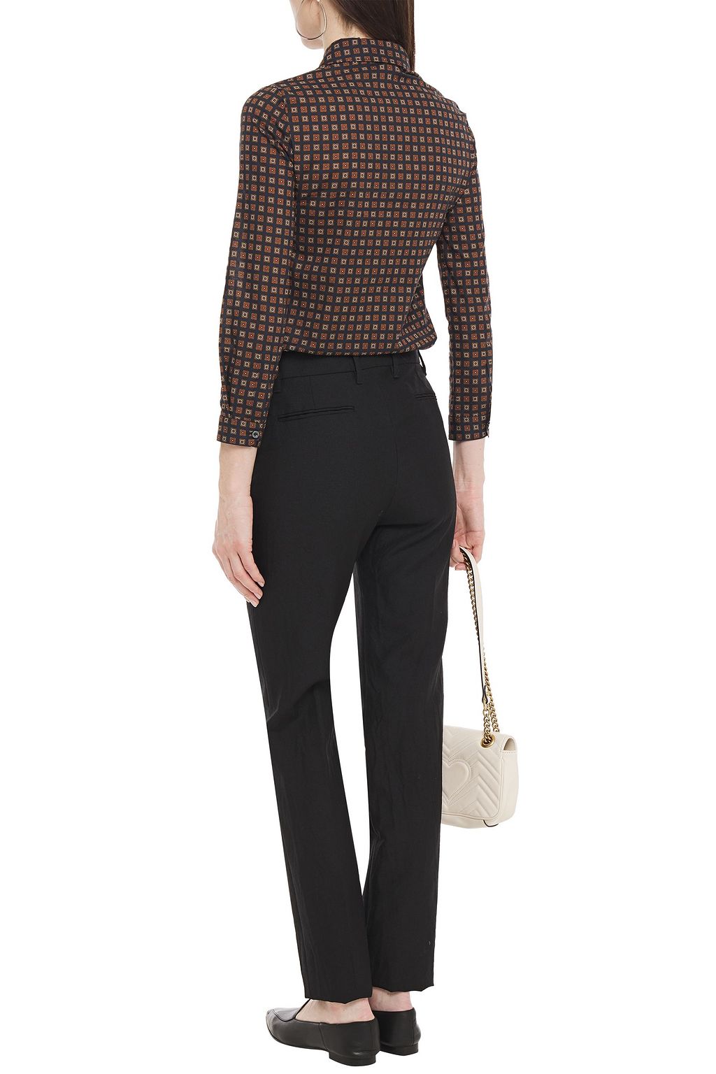 GUCCI Wool and mohair-blend straight-leg pants