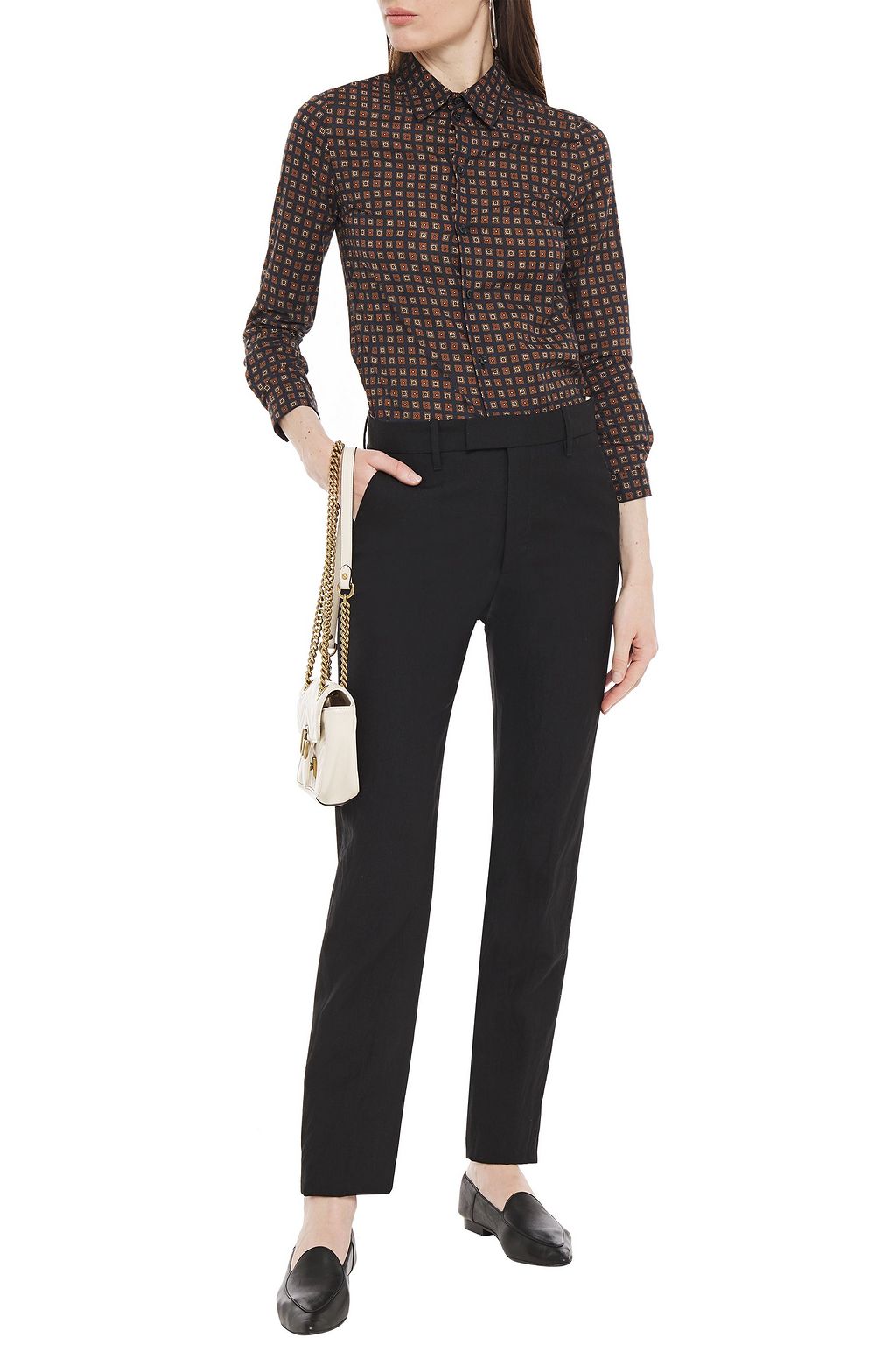 GUCCI Wool and mohair-blend straight-leg pants