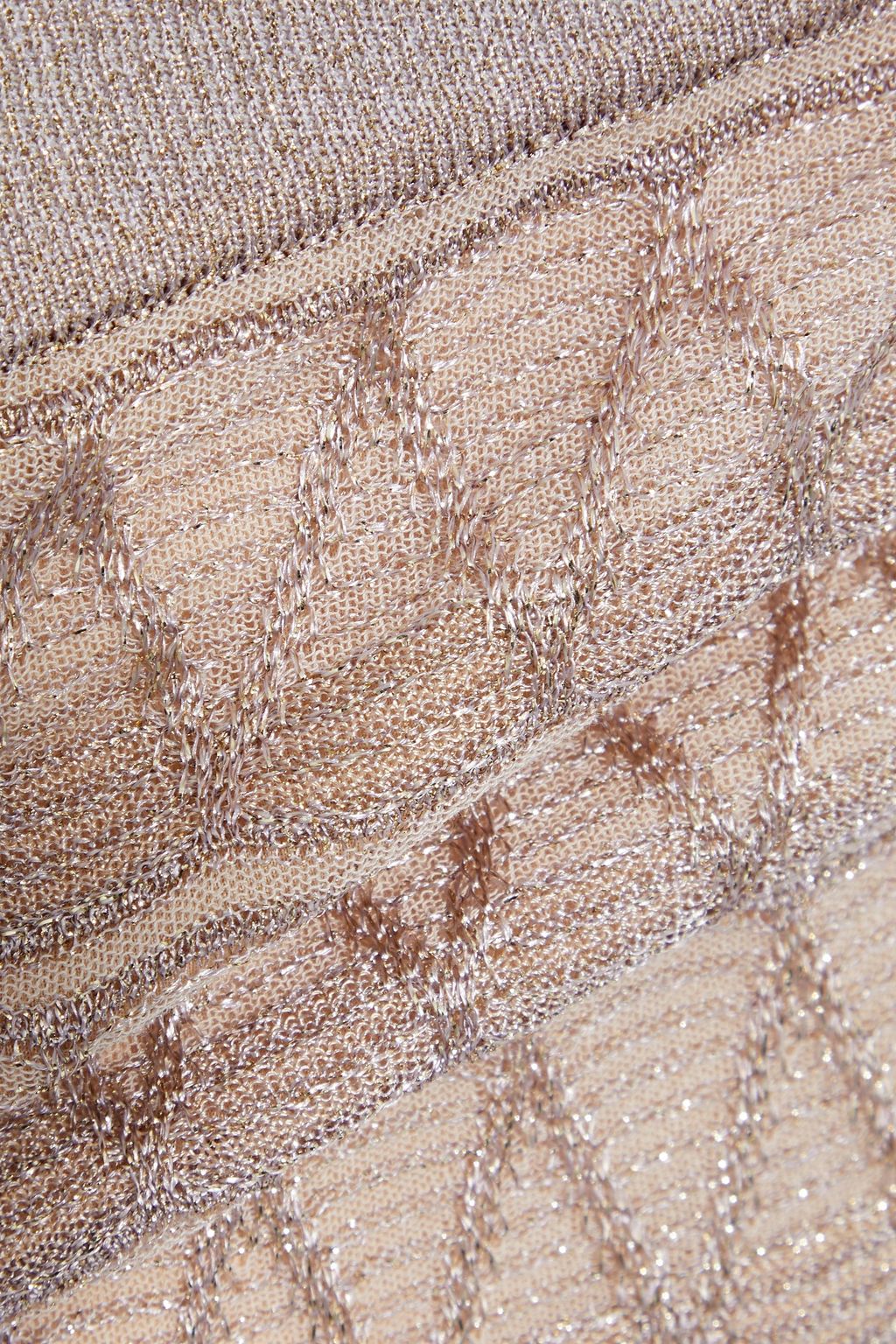M MISSONI Metallic crochet-knit bootcut pants