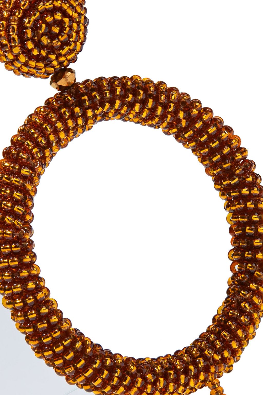 OSCAR DE LA RENTA Gold-tone beaded hoop earrings