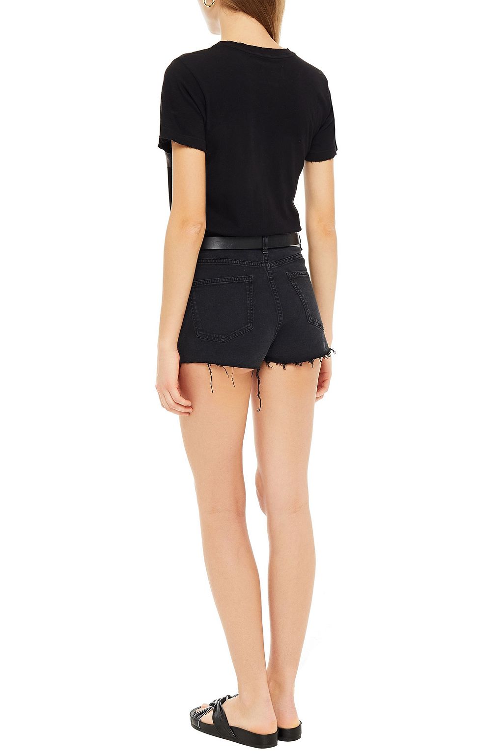 IRO Bastil distressed denim shorts