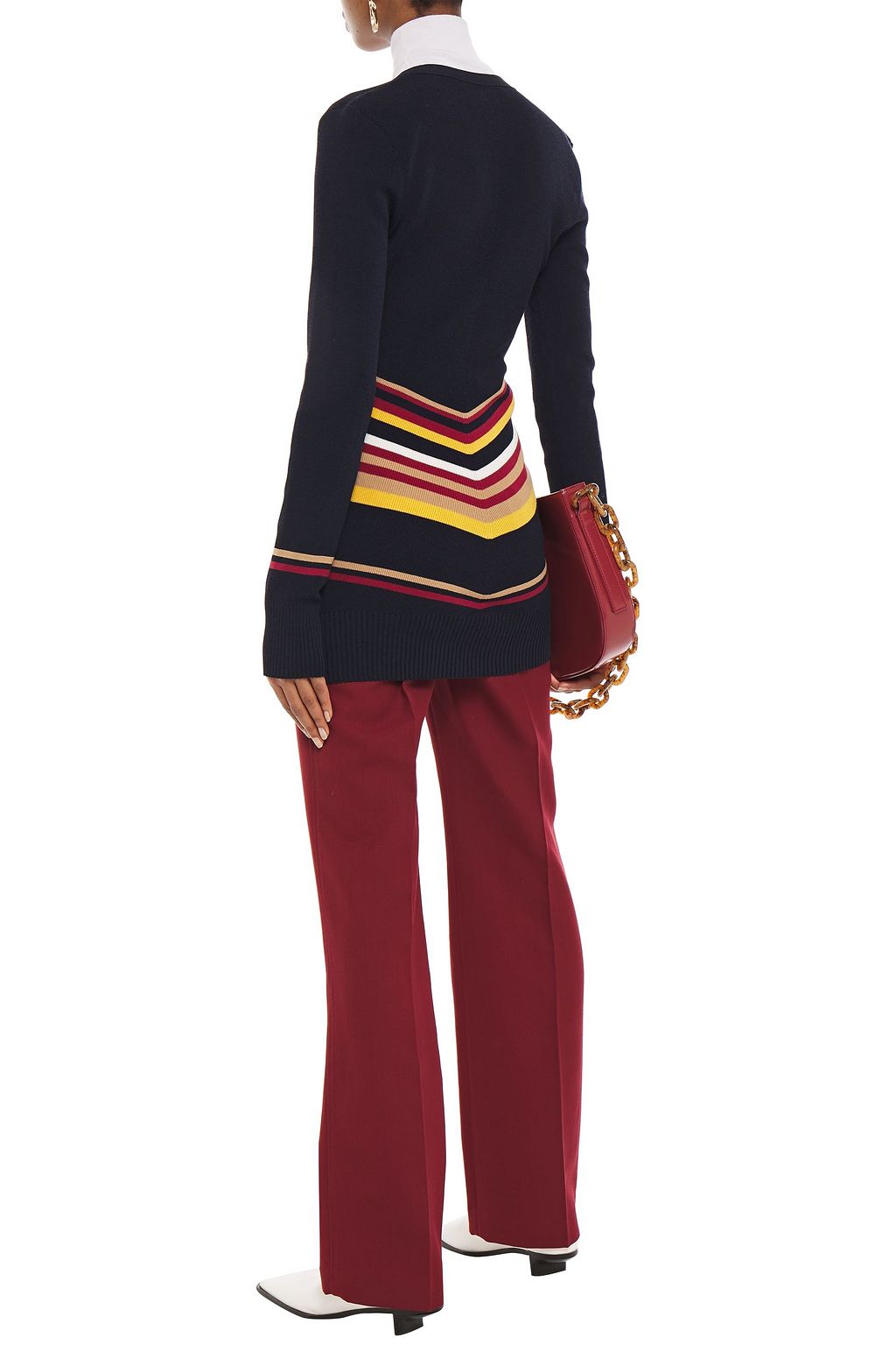VICTORIA BECKHAM Intarsia-knit cardigan
