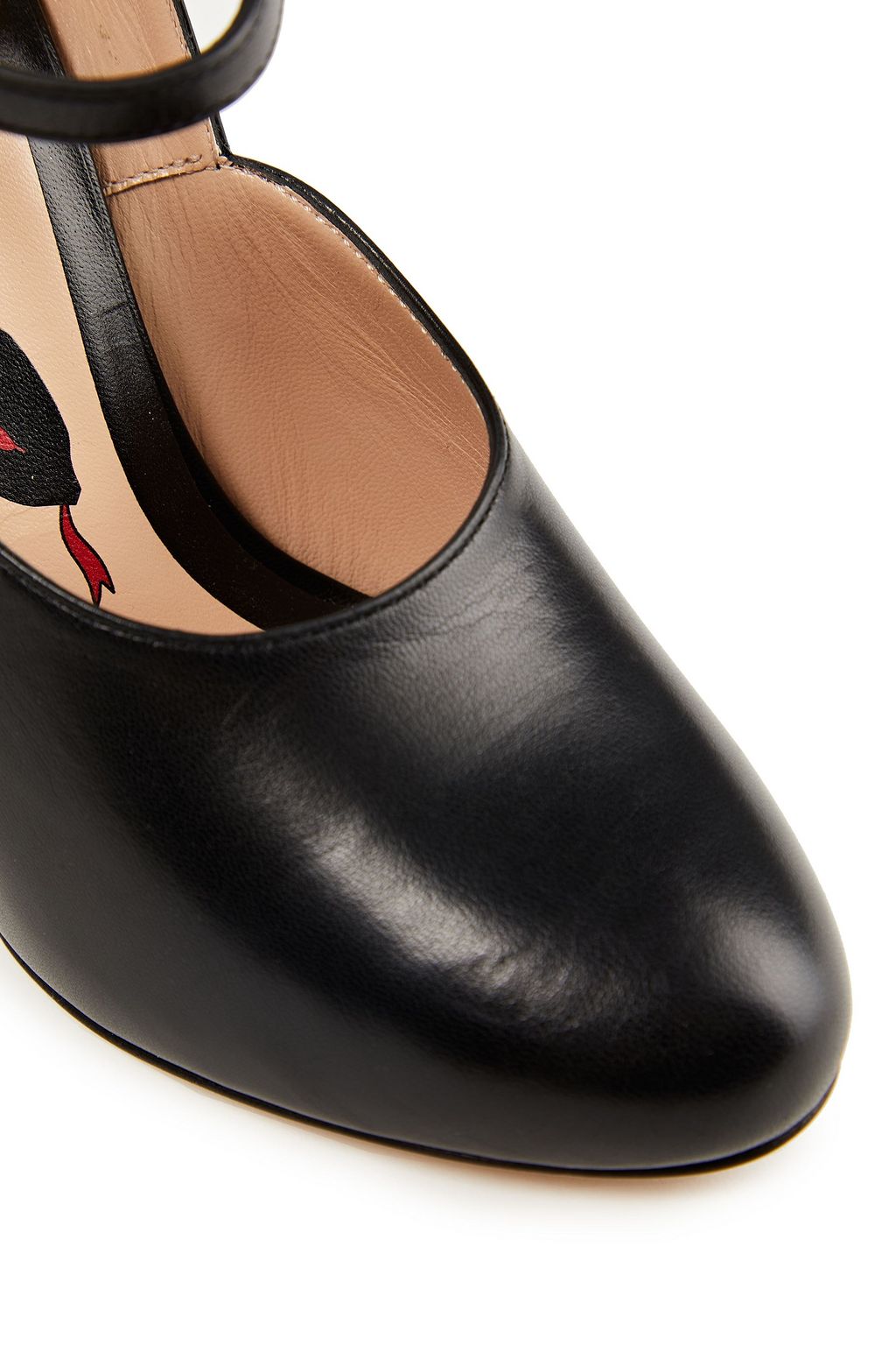 GUCCI Verzierte Mary-Jane-Pumps aus Leder