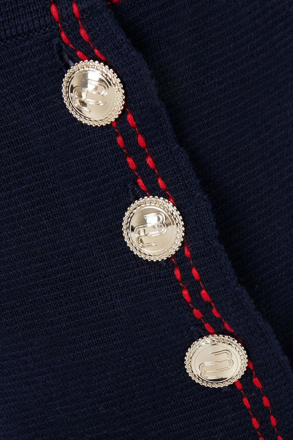 MAJE Button-detailed cotton shorts