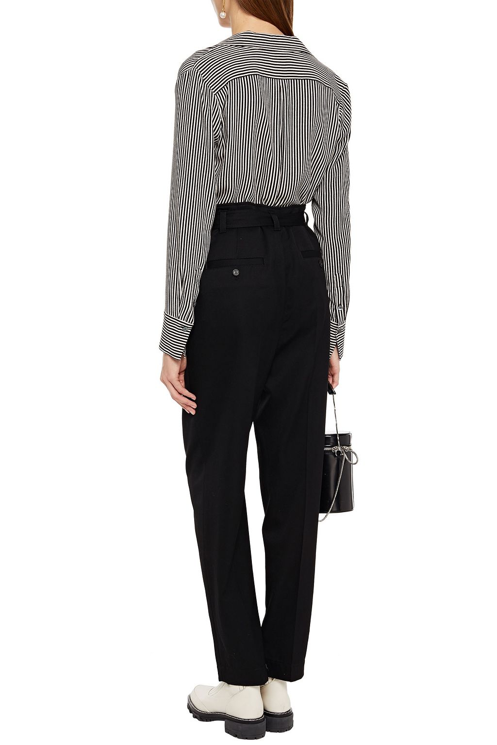 JW ANDERSON Belted wool-twill tapered pants