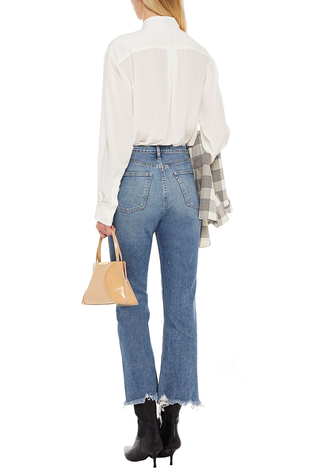 3X1 NYC Empire faded high-rise kick-flare jeans