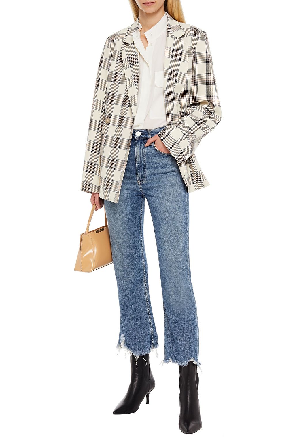 3X1 NYC Empire faded high-rise kick-flare jeans