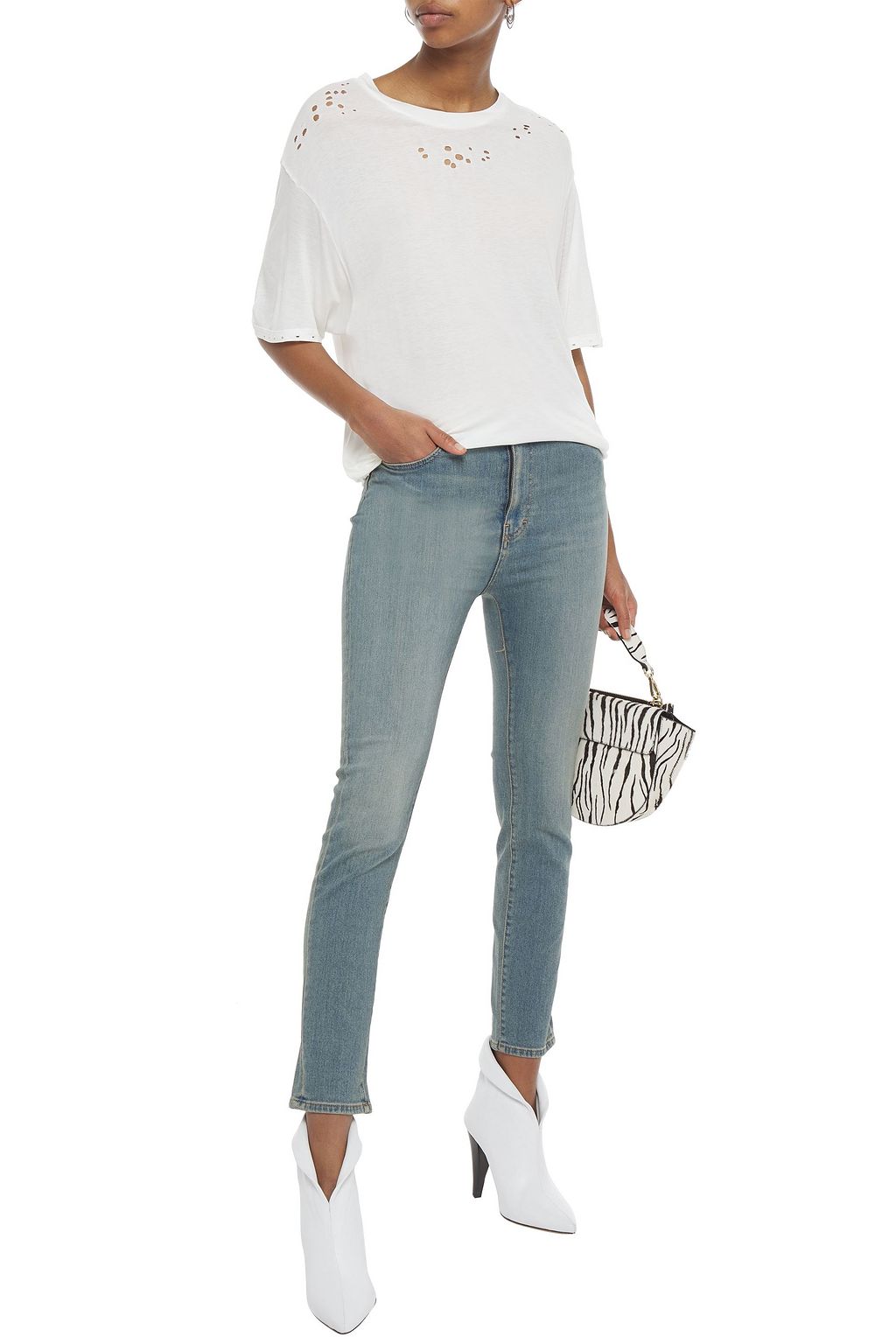 IRO Louv faded high-rise slim-leg jeans