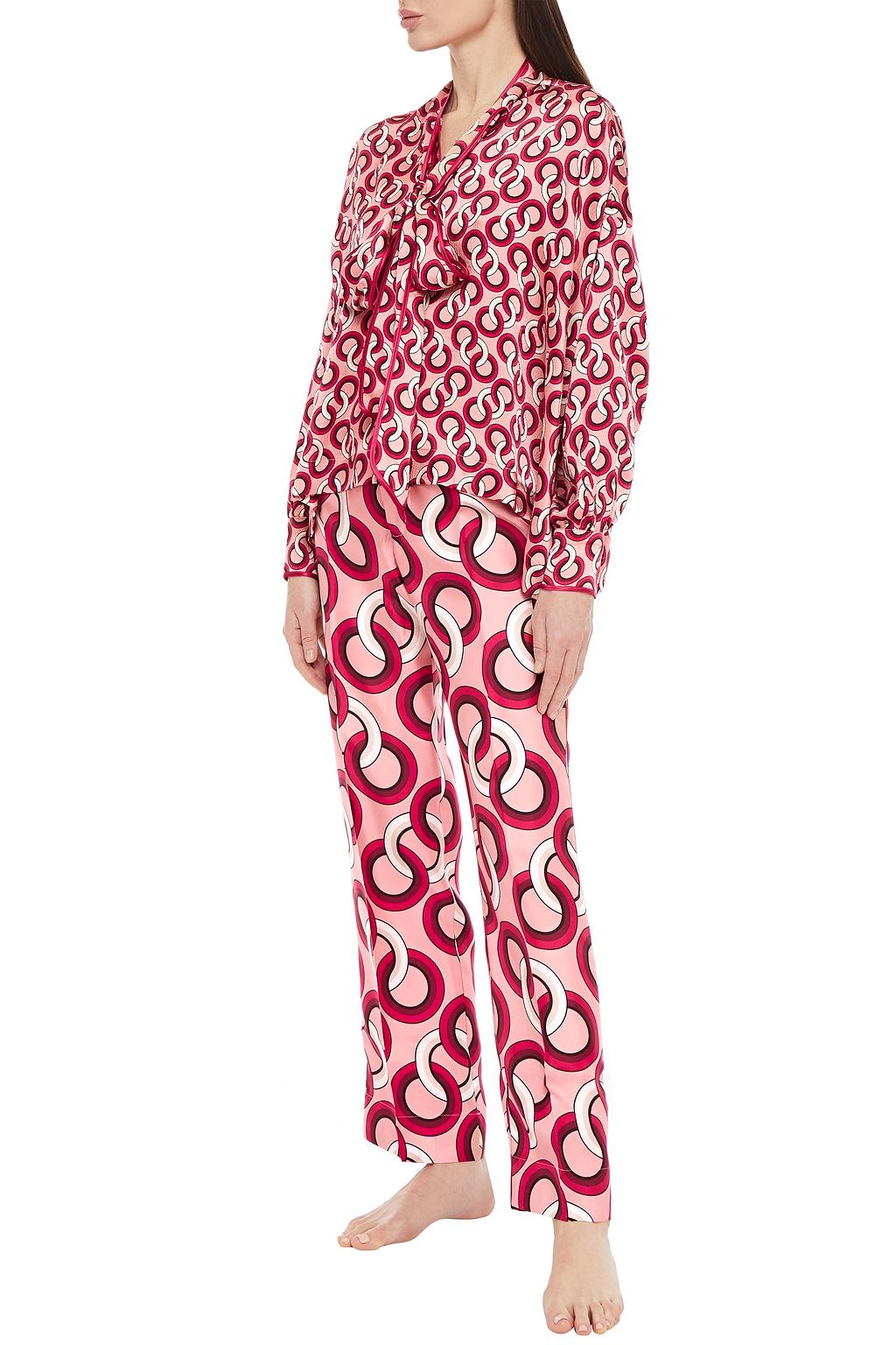 F.R.S FOR RESTLESS SLEEPERS Etere printed silk-twill straight-leg pants