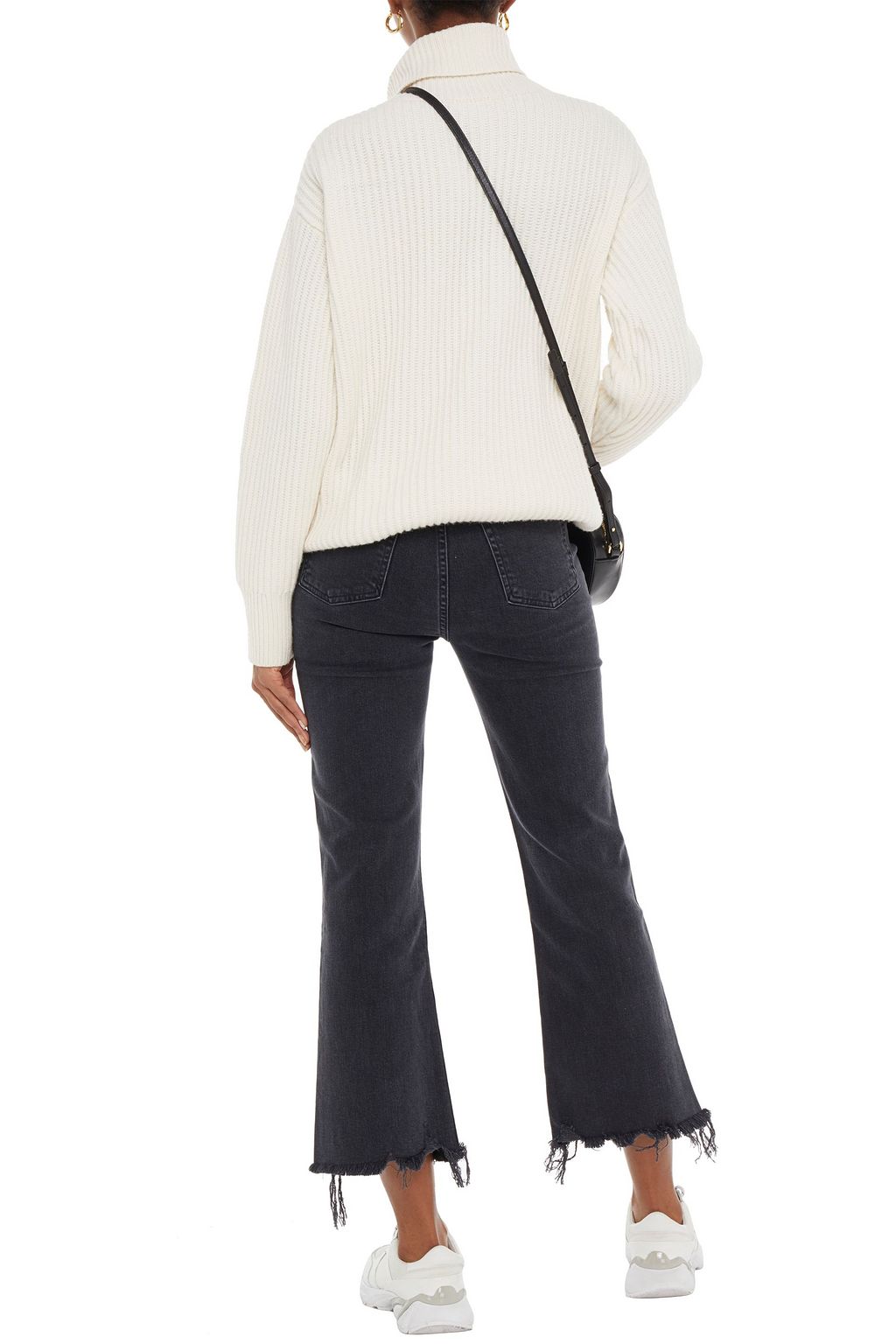 3X1 NYC Empire distressed high-rise kick-flare jeans