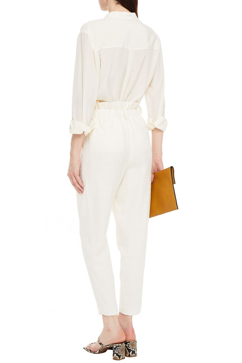 IRO Kaly gathered tweed tapered pants