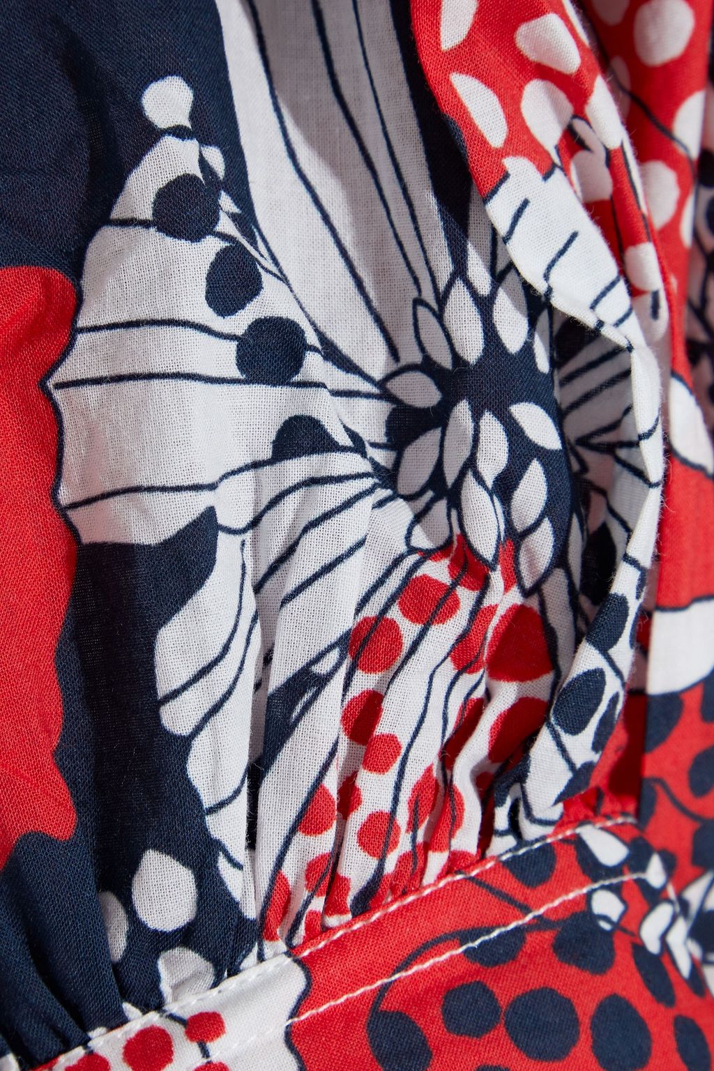RIXO Maddison printed cotton midi shirt dress