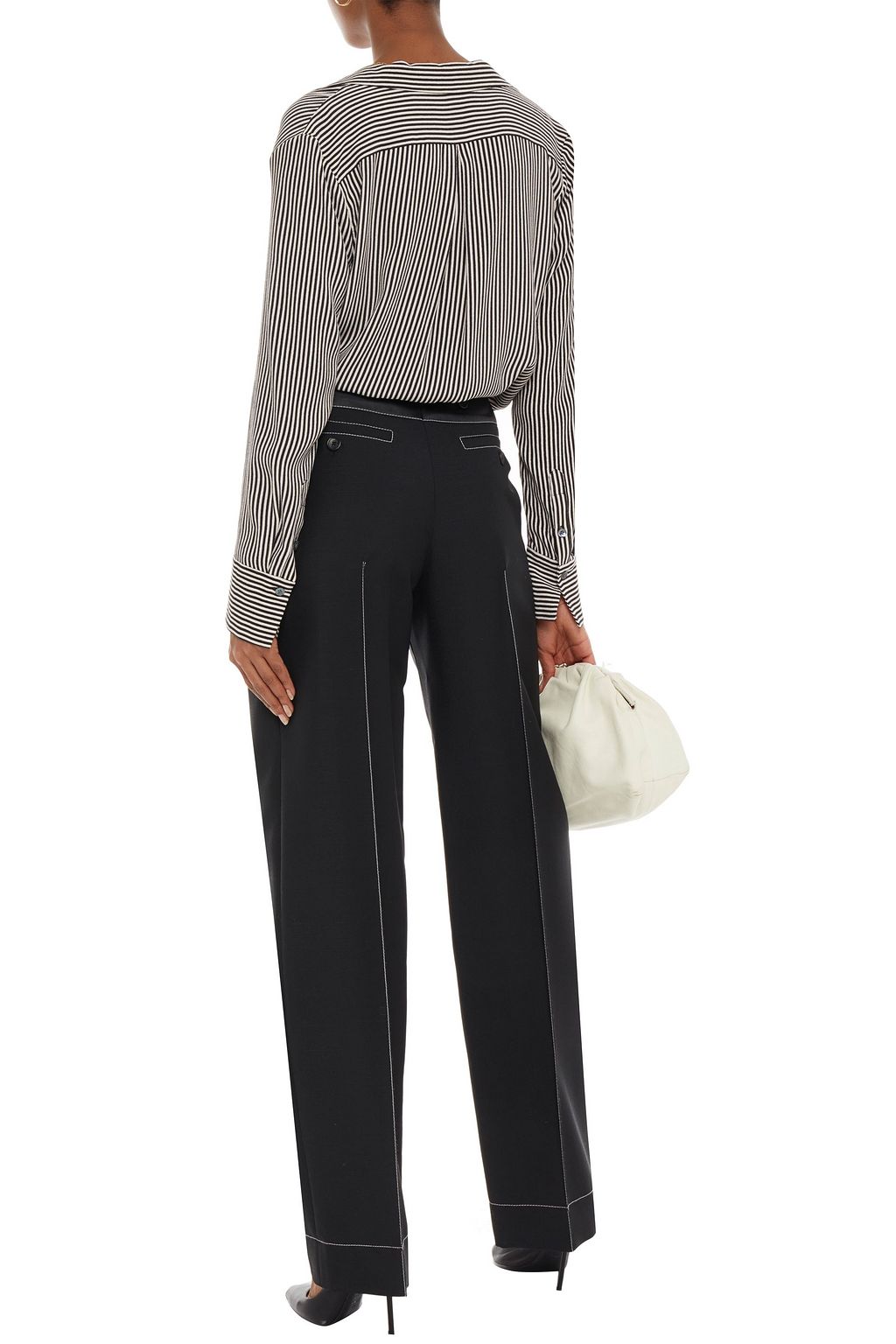 LANVIN Hose mit geradem Bein aus einer Mohair-Wollmischung