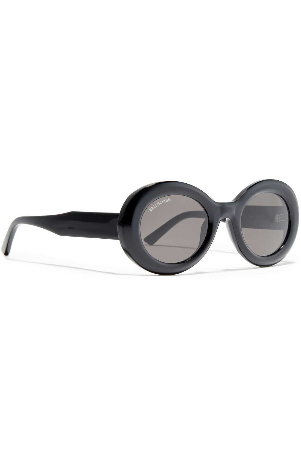 BALENCIAGA Oval-frame tortoiseshell acetate sunglasses