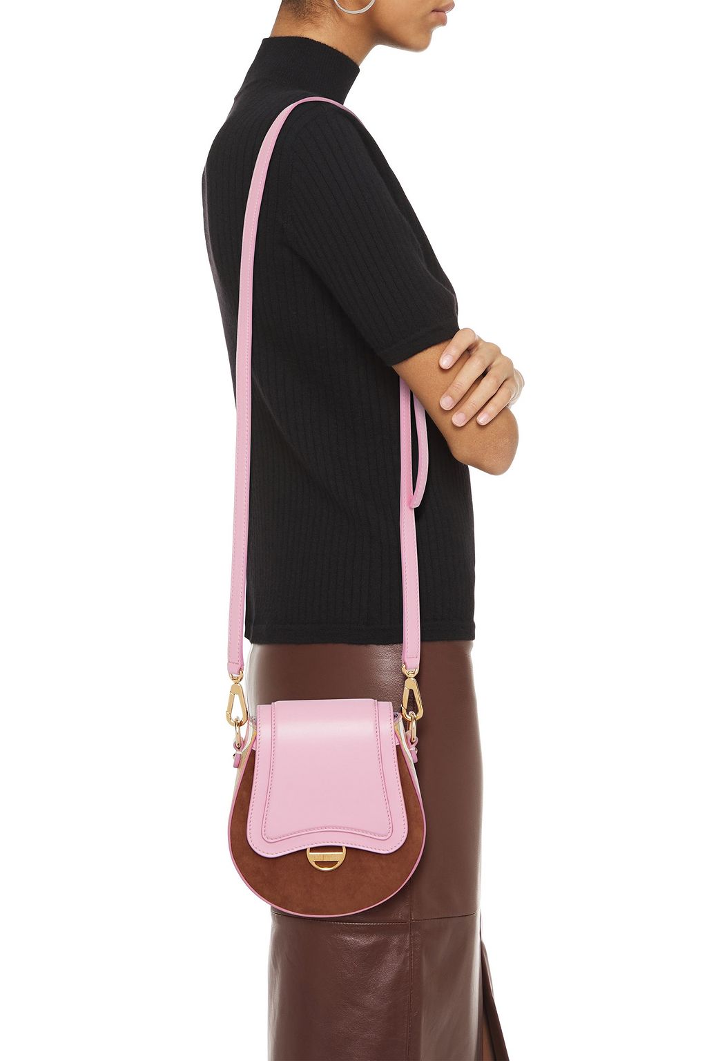 PUCCI Dora mini printed leather and suede shoulder bag