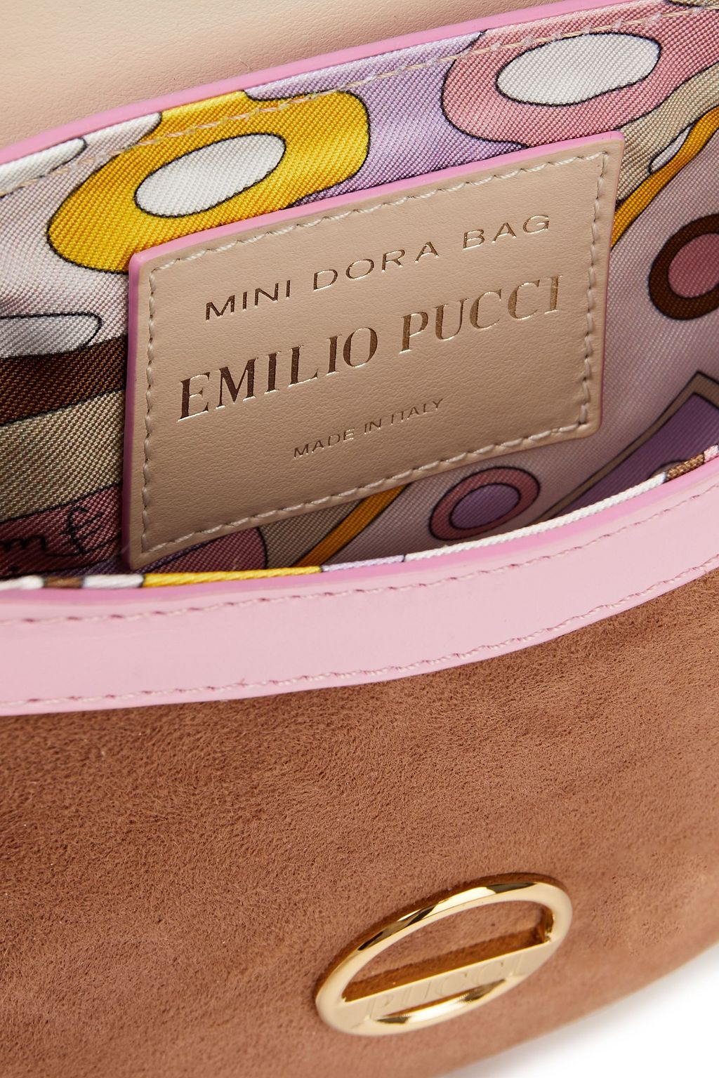 PUCCI Dora mini printed leather and suede shoulder bag