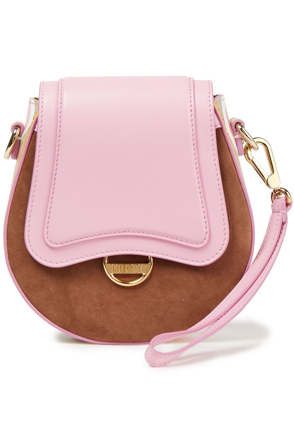 PUCCI Dora mini printed leather and suede shoulder bag