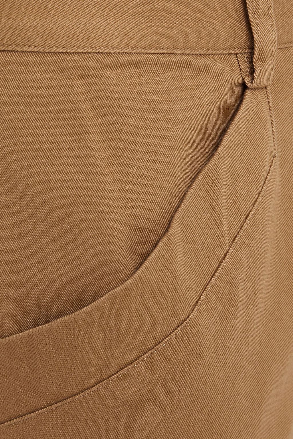 MAJE Cropped cotton-gabardine straight-leg pants