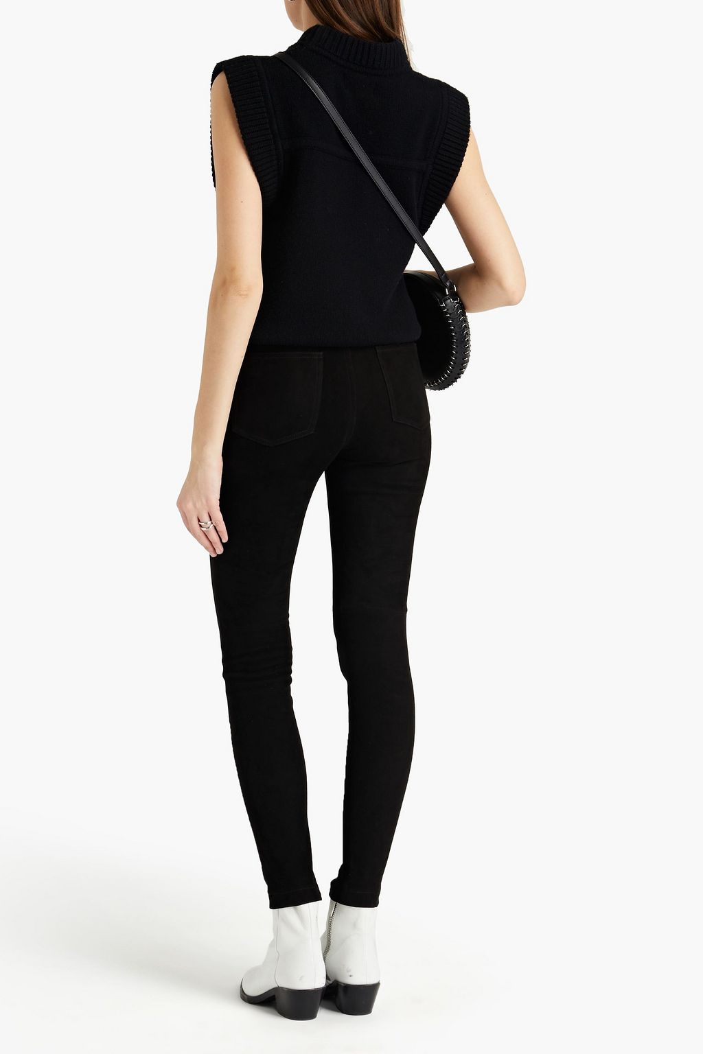 IRO Vaita whipstitched suede skinny pants