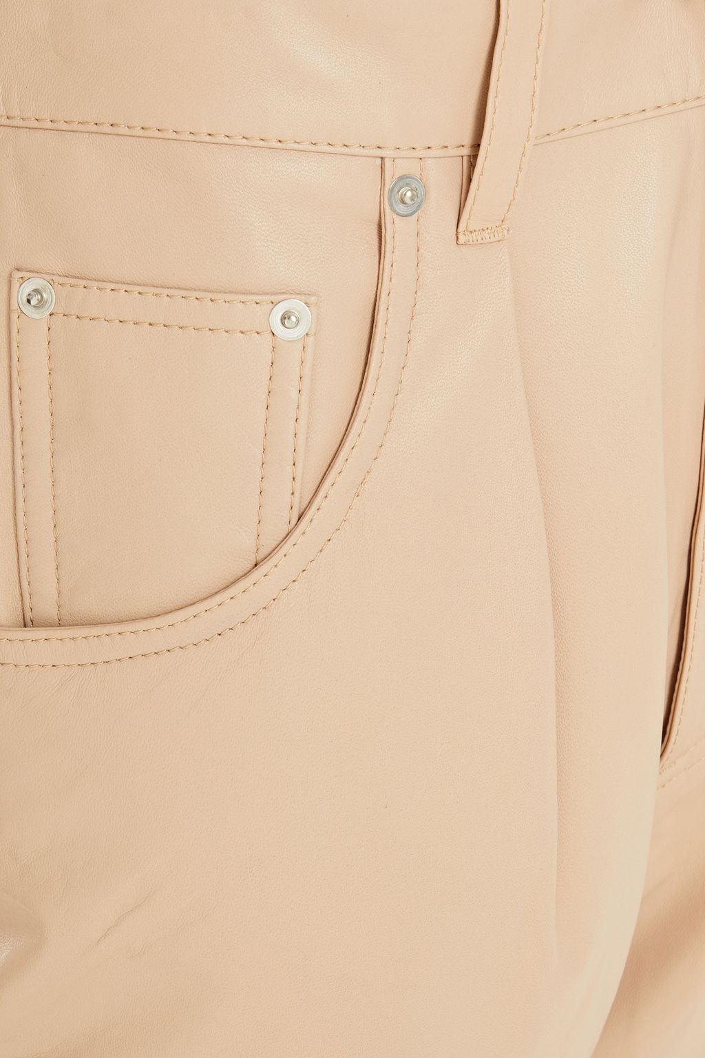 IRO Pleated leather tapered pants