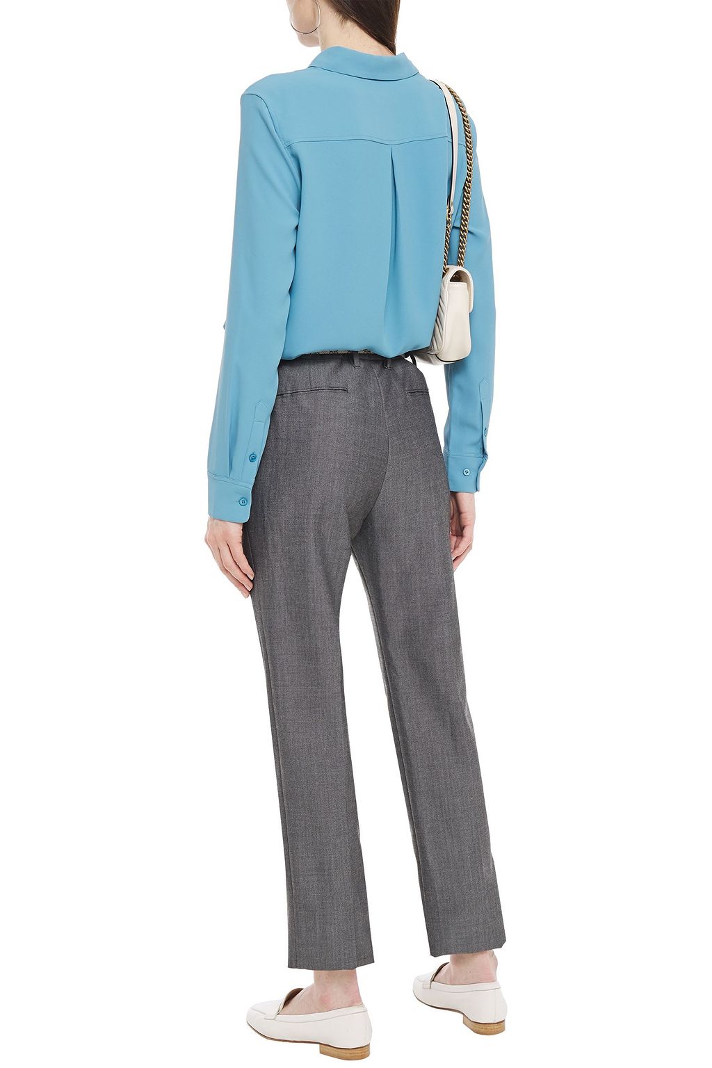 GUCCI Wool and mohair-blend straight-leg pants