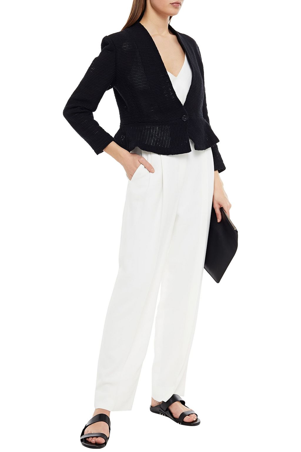 IRO Ignanie crocheted cotton-blend jacket