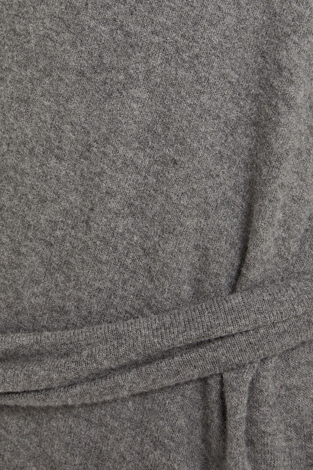 LESET Mélange brushed jersey cardigan