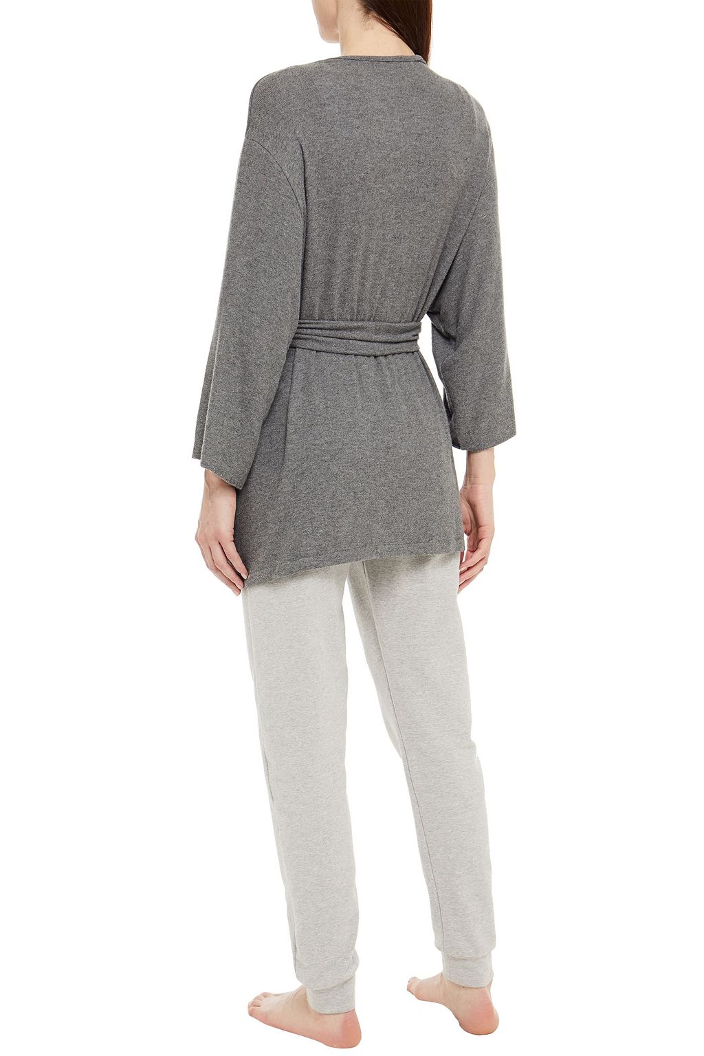 LESET Mélange brushed jersey cardigan
